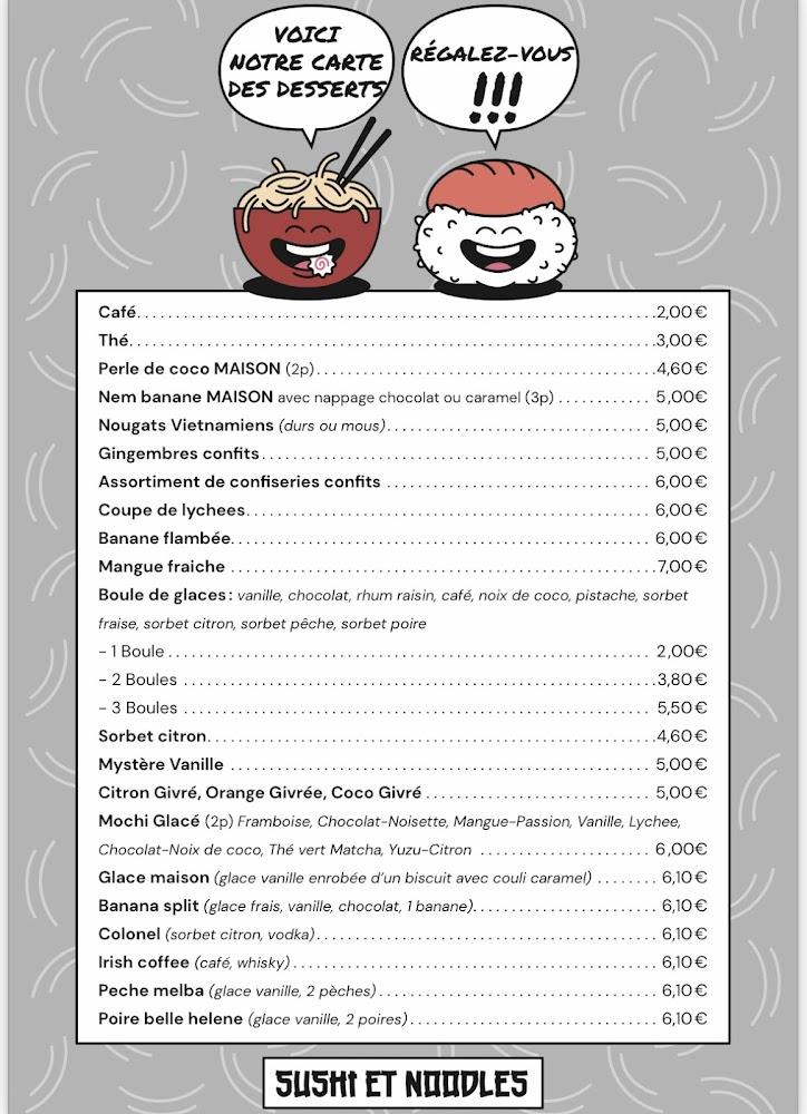 Sushi et noodles - Menu Image 1